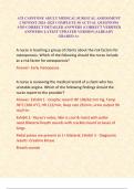 ATI CAPSTONE ADULT MEDICAL SURGICAL ASSESSMENT 2 NEWEST 2024 -2025 COMPLETE 50 ACTUAL QUESTIONS AND CORRECT DETAILED ANSWERS &lpar;CORRECT VERIFIED ANSWERS&rpar; LATEST UPDATED VERSION &vert;ALREADY GRADED A&plus;