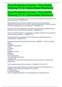 Food Protection Course - Free Online Training 117 A&plus; Guaranteed Solutions