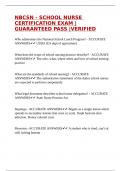 NBCSN - SCHOOL NURSE CERTIFICATION EXAM &vert;GUARANTEED PASS &vert;VERIFIED