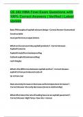 CE 382 HMA Final Exam Questions with 100&percnt; Correct Answers &vert; Verified &vert; Latest Update