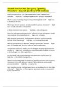 Aircraft Standard And Emergency Operating Procedures &ndash; General&colon; Questions With Solutions 