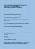 NURS-3032 EXAM 1 QUESTIONS WITH ACTUAL ANSWERS GRADED A&plus;
