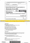 BUNDLED 2024 Pearson Edexcel Level 1&sol;Level 2 GCSE &lpar;9&ndash;1&rpar; Portuguese Combined Question Paper and Mark Scheme &lbrace; Verified &rcub;