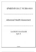 &lpar;PMHNP&rpar; D117 NURS 6810 - Advanced Health Assessment - Latest OA Exam 2024&period;