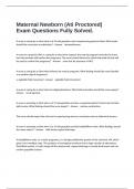  Maternal Newborn &lpar;Ati Proctored&rpar; Exam Questions Fully Solved&period;