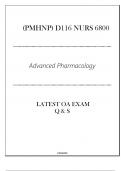 &lpar;PMHNP&rpar; D116 NURS 6800 - Advanced Pharmacology - Latest OA Exam 2024&period;
