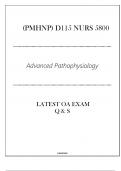 &lpar;PMHNP&rpar; D115 NURS 5800 - Advanced Pathophysiology - Latest OA Exam 2024