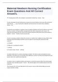 Maternal Newborn Nursing Certification Exam Questions And All Correct Answers&period;
