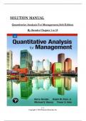 Test Bank for Quantitative Analysis for Management&comma; 14th Edition by Render&comma; Stair & Hale&comma; All Chapters 1 to 15  complete Verified editon ISBN&colon; 9780137864966