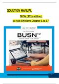 Solution Manual For BUSN&colon; Introduction to Business 12th edition by Kelly & Williams All 1-17 Chapters Covered &comma;Latest Edition&comma; ISBN&colon;9780357122945