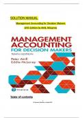 Solution Manual for Management Accounting for Decision Makers 10th Edition by Peter Atrill&comma; Eddie McLaney All Chapters Covered &comma;Latest Edition&comma; ISBN&colon;9781292349459