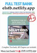 Test Bank for Introduction to Data Analytics for Accounting&comma; 2nd Edition by Vernon Richardson&vert;ultimate guide 100&percnt; verified&period;