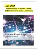 Test Bank for Human Physiology&colon; An Integrated Approach&comma; 8th Global Edition by Silverthorn&comma; All 1-26 Chapters Covered &comma;Latest Edition&comma; ISBN&colon;9781292259543