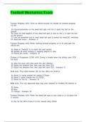 Football Mechanics Exam Questions and Answers