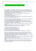 OHSAA Baseball Online Test 100&percnt; solved