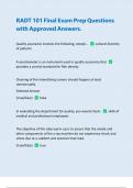 RADT 101 Final Exam Prep Questions with Approved Answers &vert;Latest 2024&sol;2025