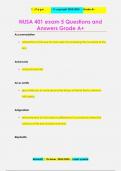 NUSA 401 exam 5 Questions and  Answers Grade A&plus;