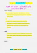 NUSA 401 Exam 1 Questions and  Answers Grade A&plus;