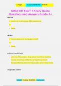 NUSA 401 Exam 3 Study Guide Questions and Answers Grade A&plus;