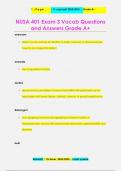 NUSA 401 Exam 3 Vocab Questions  and Answers Grade A&plus;