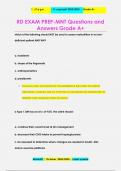 RD EXAM PREP-MNT Questions and  Answers Grade A&plus;