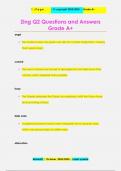 Zing Q2 Questions and Answers Grade A&plus;