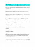 MNT-1 Exam with Questions and Answers