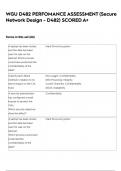 WGU D482 PERFOMANCE ASSESSMENT &lpar;Secure Network Design - D482&rpar; SCORED A&plus;