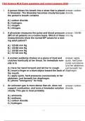 PAX Science NLN Exam questions and correct answers 2024