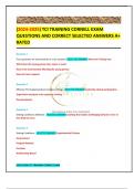 &lpar;2024-2025&rpar; TCI TRAINING CORNELL EXAM QUESTIONS AND CORRECT SELECTED ANSWERS A&plus; RATED