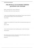 PNR 309 FINAL EXAM 2024&sol;2025 VERIFIED QUESTIONS AND ANSWERS