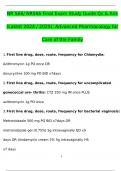 NR 566&sol; NR566 Final Exam Study Guide Qs & Ans &lpar;Latest 2024 &sol; 2025&rpar;&colon; Advanced Pharmacology for Care of the Family &lpar;Verified Answers&rpar;