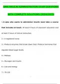 Qma Insulin Administration Exam Questions and answers With complete solution 2024&sol;25 RATED A&plus;