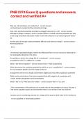 PNB 2274 Exam 2&vert; questions and answers correct and verified A&plus;
