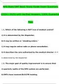 NYS State EMT Basic Study Guide Exam Questions &lpar;2024 &sol; 2025&rpar; with Verified Answers&comma; 100&percnt; Guarantee Pass Score