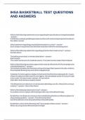 IHSA BASKETBALL TEST QUESTIONS AND ANSWERS