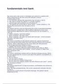 fundamentals test bank exam with correct answers 2024