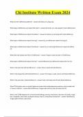 Chi Institute Written Exam 2024
