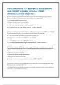ATI FOUNDATIONS TEST BANK EXAM 250 QUESTIONS  AND CORRECT ANSWERS 2024-2025 LATEST  VERSION&sol;&sol;ALREADY GRADED A&plus;