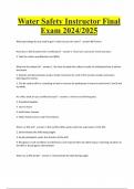 Water Safety Instructor Final Exam 2024&sol;2025