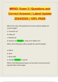 MRSO&colon; Exam 2 &vert; Questions and Correct Answers &vert; Latest Update 2024&sol;2025 &vert; 100&percnt; PASS
