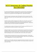 NCCT Insurance & Coding Practice Test 2024&sol;2025