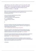 AH2 FINAL EXAM LATEST ACTUAL EXAM AND PRACTICE EXAM QUESTIONS AND DETAILED CORRECT ANSWERS WITH RATIONALES &vert; GUARANTEED A&plus; GRADE 