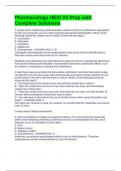 Pharmacology HESI V2 Prep with Complete Solutions