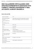 2024 Newest&vert;IBHRE CEPS Exam&vert;2024-2025 UPDATE&vert;COMPREHENSIVE QUESTIONS WITH CORRECT&sol; VERIFIED ANSWERS&vert;GET IT 100&percnt; ACCURATE &vert; ALREADY GRADED A&plus;