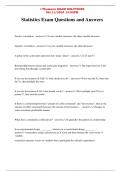 Statistics Exam Questions and Answers