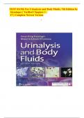 TEST BANK For Urinalysis and Body Fluids&comma; 7th Edition by Strasinger &vert; Verified Chapters  from veryfied sources 1 - 17 &vert; Complete Newest Version