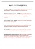  QMHA - MENTAL DISORDERS QUESTIONS AND ANSWERS 2024