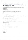 MSC Week 11 Sales Final Exam Review Practice Study Test&period;