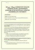 NR 442 &sol; NR442 COMMUNITY HEALTH NURSING EXAM 2 QUESTIONS & ANSWERS WITH RATIONALE UPDATED &lpar;2026&rpar; CHAMBERLAIN UNIVERSITY